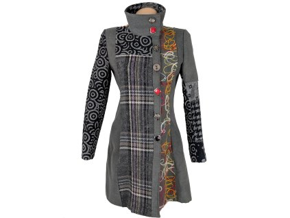 Extravagantní dámský kabát se vzorem ZUKI S