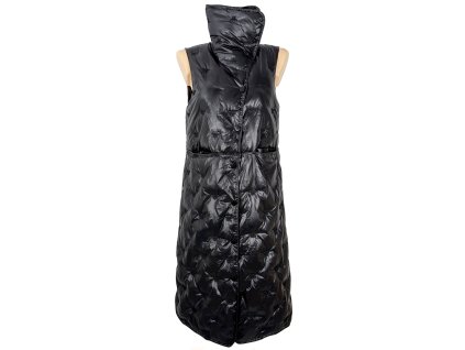 Dámská černá prošívaná vesta s kapucí S