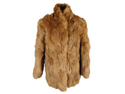 Pravý dámský koňakový kožich  M*