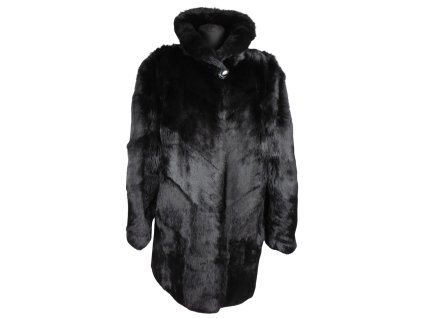 Pravý dámský černý kožich FUTREX  XXL*