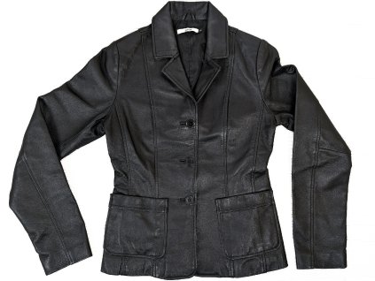 KOŽENÉ dámské černé sako GINA XS