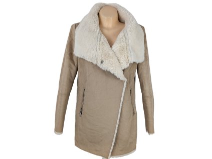 Dámský hnědý kabát Bershka M
