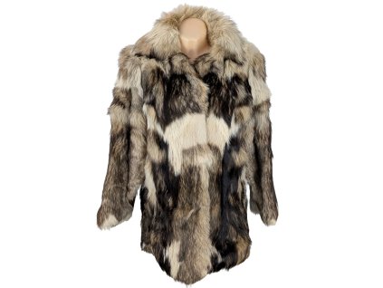 Pravý dámský hnědý kožich M