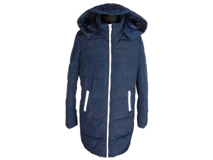 Dámský modrý prošívaný kabát s kapucí  MSHLL GIRLS  L*