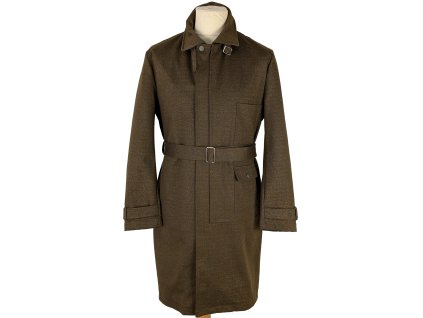 Pánský hnědý kabát na zip ZARA L