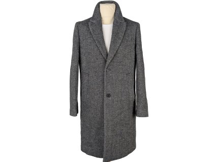 Vlněný pánský melírovaný kabát Reserved M