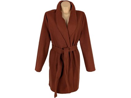 Dámský skořicový kabátek na zavazování F&F XL