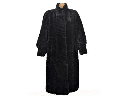 Dámský černý dlouhý kožich Carina XXL