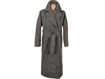 Dámský dlouhý melírovaný kabát s páskem Reserved M