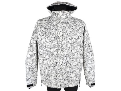 Lyžařská pánská bílá bunda s kapucí Alpine Pro M