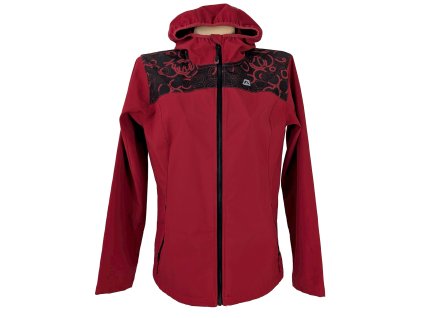 Dámská softshellová jahodová bunda s kapucí Alpine Pro  XL