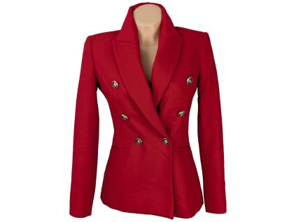 Dámské červené dvouřadé sako ZARA S