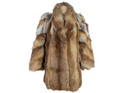 Pravý dámský hnědý kožich XL