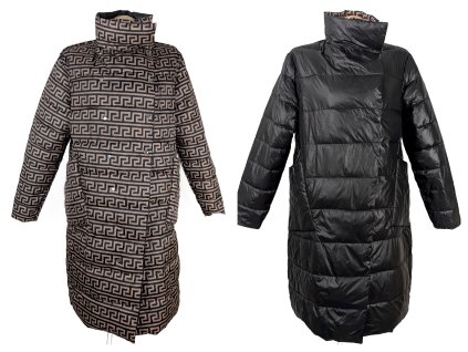 Oboustranný dámský prošívaný kabát XL