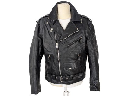 KOŽENÝ pánský černý zateplený křivák Brixton L/XL