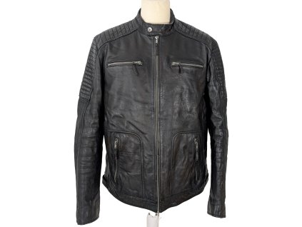 KOŽENÁ pánská zateplená bunda na zip Angelo Litrico  L