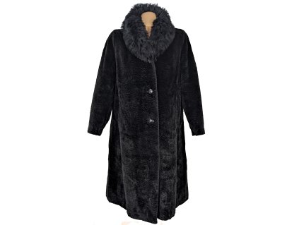 Dámský černý dlouhý kožíšek M