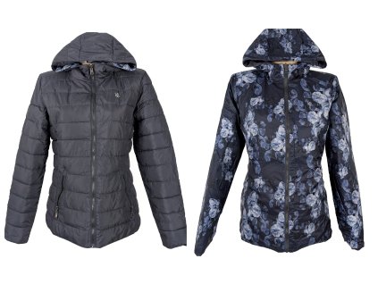 Oboustranná dámská prošívaná bunda s kapucí LOAP M