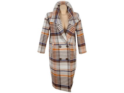 Dámský kostkovaný dlouhý kabát Reserved 34