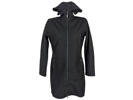 Dámský černý softshellový zateplený kabát s kapucí Alpine Pro L