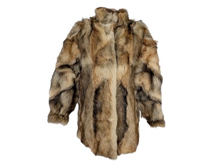 Pravý dámský hnědý kožich M