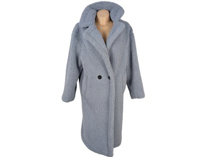 Dámský modrý dlouhý kožíšek S