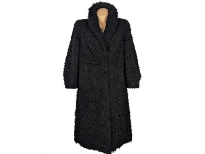 Pravý dámský černý dlouhý kožich M
