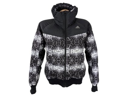 Dámská černá zimní prošívaná bunda na zip ADIDAS M