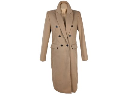 Dámský hnědý přechodný dvouřadý kabát AMISU 38