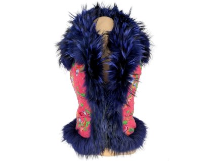 Extravagantní dámská vesta s pravou kožešinou Love Couture S