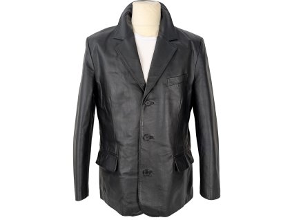 KOŽENÉ pánské černé sako K Cero L