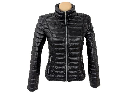 Dámská černá prošívaná bunda na zip AMISU 38