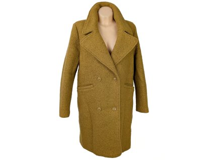 Vlněný dámský jantarový zimní kabát Reserved 42