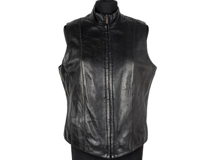 KOŽENÁ dámská černá vesta na zip NEXT 16/44