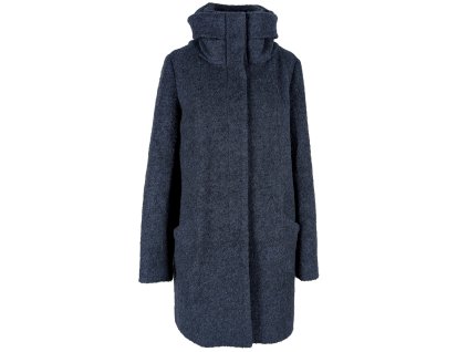 Vlněný (50%) dámský modrý kabát Tom Tailor L