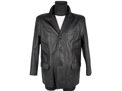 KOŽENÉ pánské černé sako M