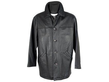 KOŽENÁ pánská černá bunda Rover&Lakes XL