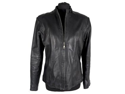 KOŽENÁ dámská černá bunda na zip Concerto L