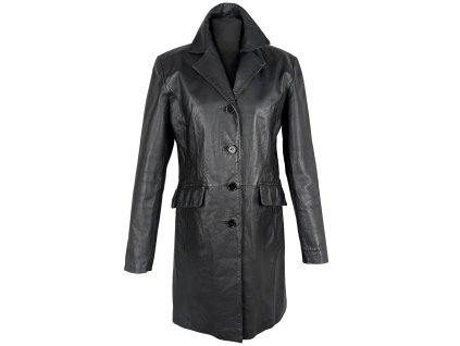 KOŽENÝ dámský černý kabát Martinek M/L