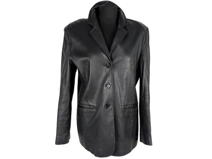 KOŽENÉ dámské černé sako MADDOX L