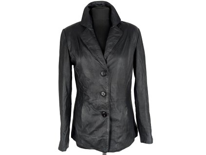KOŽENÉ dámské černé sako Oskar M