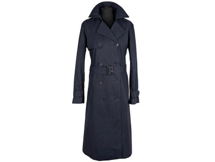 Dámský dlouhý modrý trenčkot s páskem C&A 36