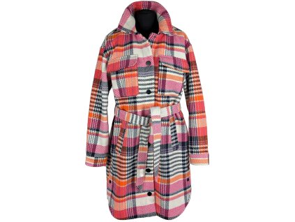 Dámský barevný košilový kabát s páskem MOHITO 38