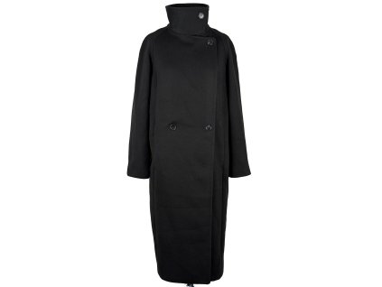 Dámský černý dlouhý oversize kabát H&M S