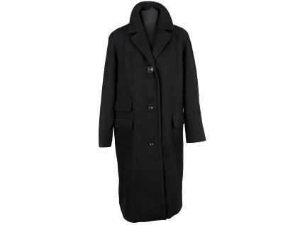 Vlněný dámský černý dlouhý oversize kabát GAP M