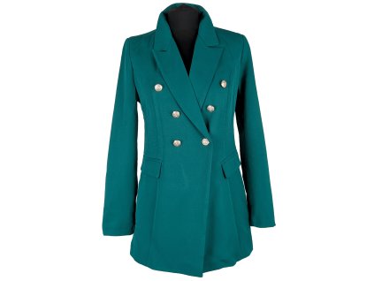 Bavlněné dámské smaragdové sako S