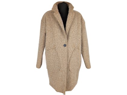 Dámský hnědý přechodný kabát S
