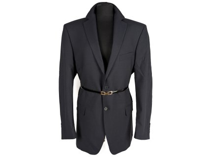 Pánské sako pro ženy - vlněné (44%) modré Marks&Spencer L