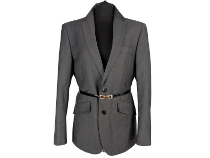 Pánské sako pro ženy - vlněné (50%) šedé Marks&Spencer S