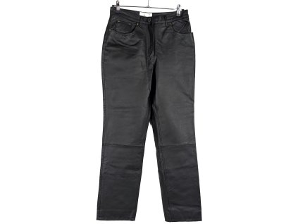 KOŽENÉ dámské černé kalhoty 40